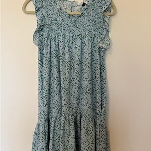 Michelle McDowell Blue and Green Pattern Dress - Size Small